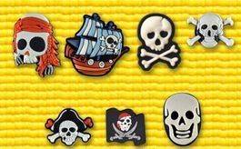 Pirates: 7 shoecharms jibbitz