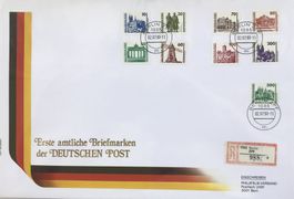 FDC MAXI ERSTE AMTLICHE BRIEFMARKE DER DEUTSCHEN POST