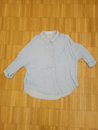 Chemise Promod rayée bleu ciel