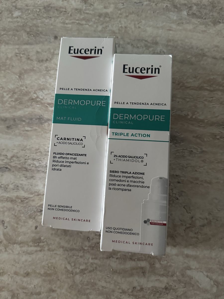 Cura del viso: Eucerin Dermopure: Fluide Mat & Sérum Triple action – Nuovo e nell'imballaggio originale da Lussery-Villars venduto da Bellavita95