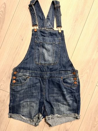 Stylish Denim Overall Shorts