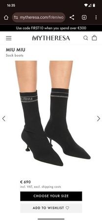 Miu Miu sock boots 39