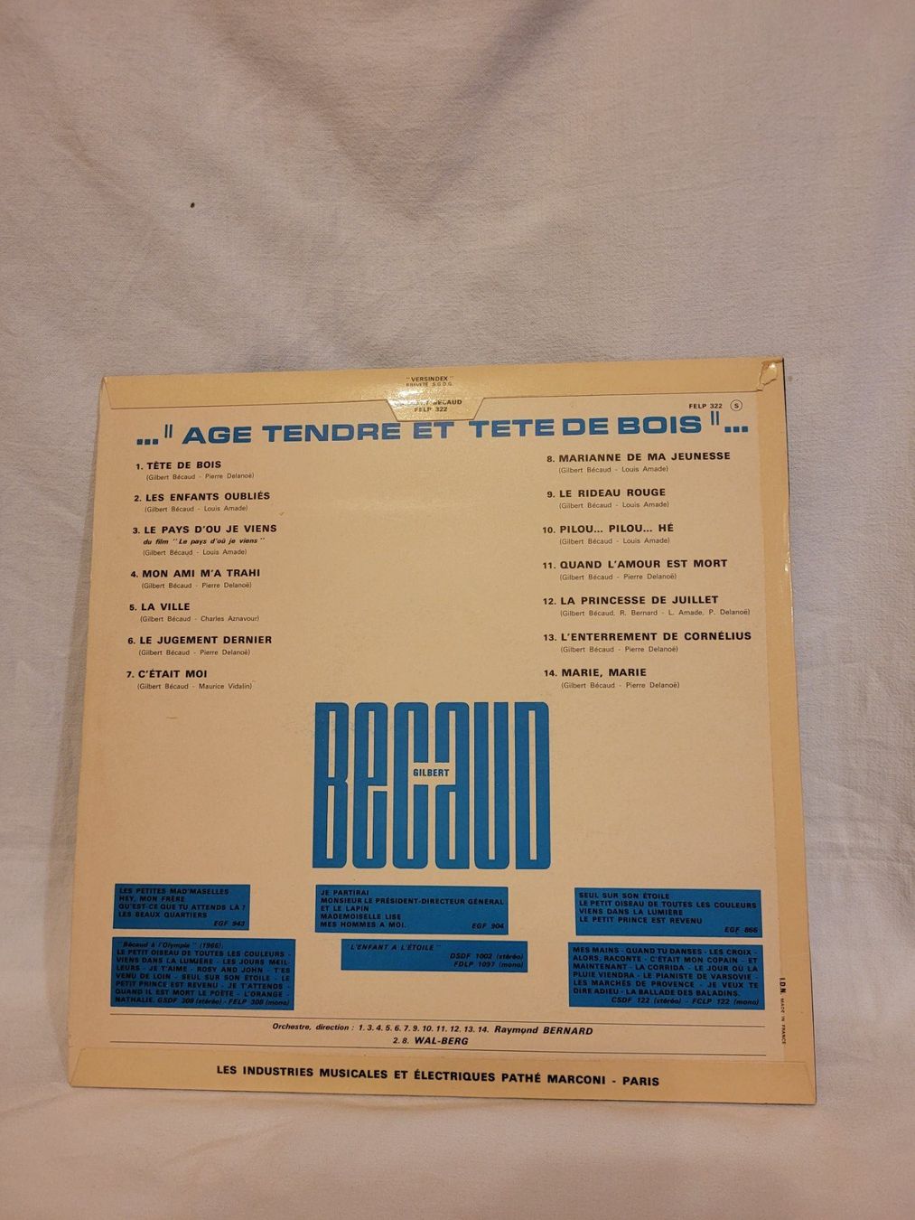 Dischi in vinile: Vinyle Gilbert Bécaud "Age Tendre" 33T – Usato da La Chaux-de-Fonds venduto da reu_kx5l 7