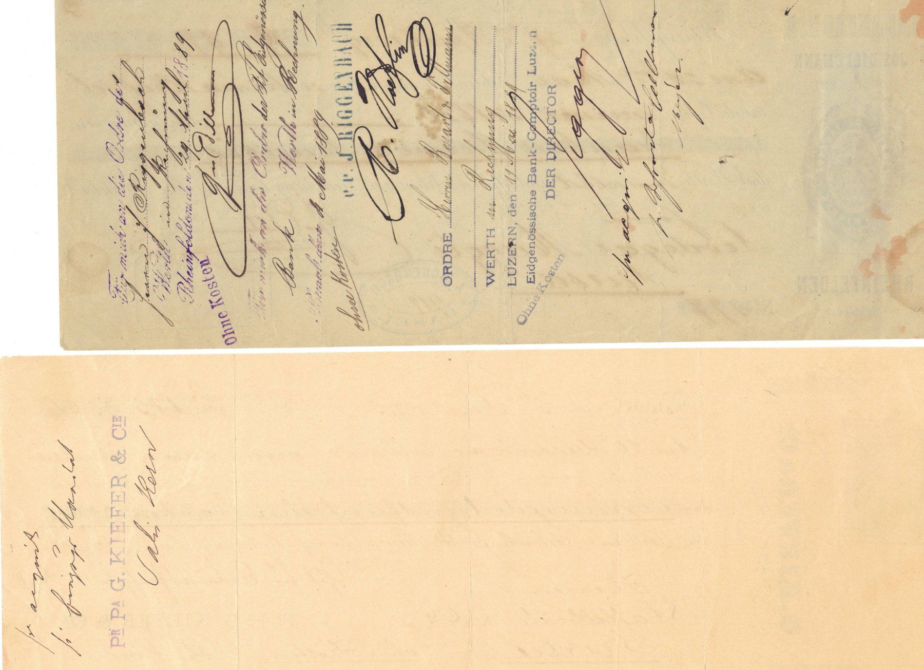 Documenti: 5 Historische Wertpapiere / Wechselschein – Usato da Kaufdorf venduto da Zaumar 1