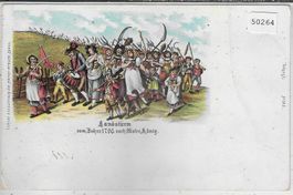 Landsturm im Jahre 1798 nach Maler König - Litho
