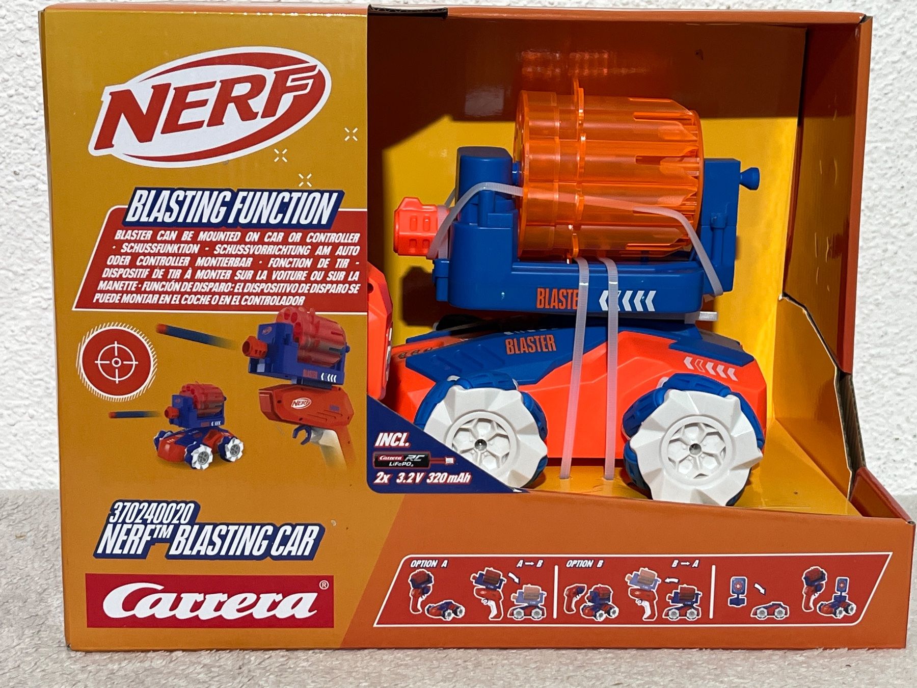 Modellismo RC: Carrera RC Nerf Blasting Car ferngesteuert – Nuovo e nell'imballaggio originale da Oberegg venduto da MZ_DiesundDas