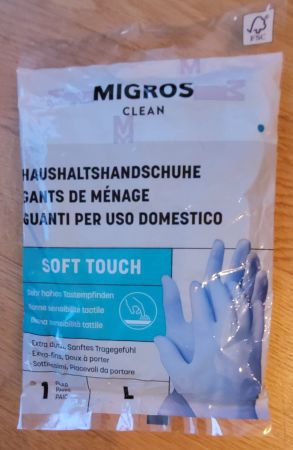 1 P. Haushalthandschuhe soft touch Grösse L