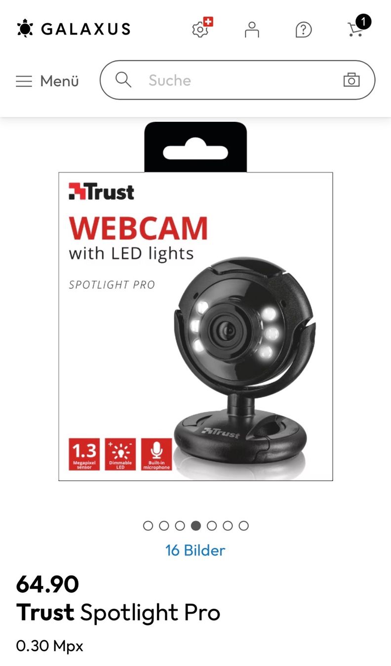 Trust Webcam: Webcam Trust, Spotlight Pro – Nuovo e nell'imballaggio originale da Mägenwil venduto da Tascha07 3