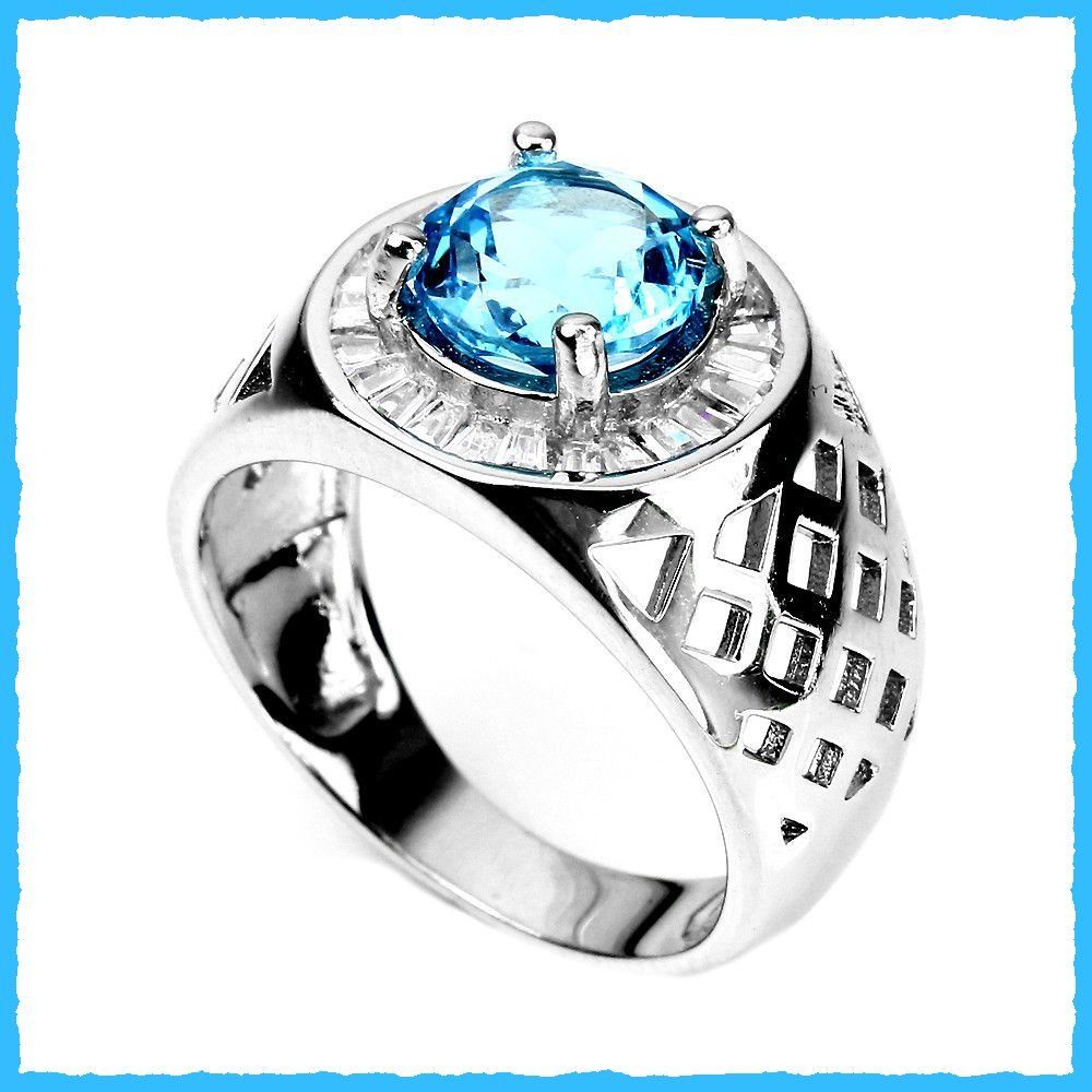 Anelli: ♛ BLAU TOPAS 925 Silberring – Nuovo e nell'imballaggio originale da Oberglatt ZH venduto da Hot-Spot 3