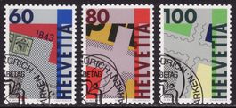 Satz SBK-Nr. 842-844 (150 Jahre Schweizer Briefmarken 1993)