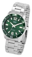 🇨🇭 Herrenuhr ®Q&Q by Citizen Grün Edelstahl 42mm 5 Bar NEU