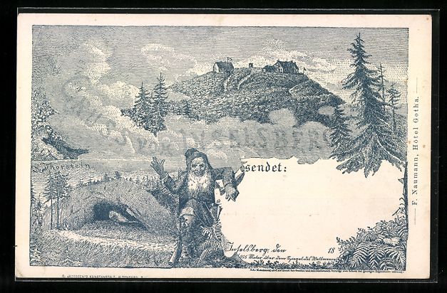 Ansichtskarten: sign. Christian Peip: Brotterode, Insels – Gebraucht aus Berlin von bartko-reher