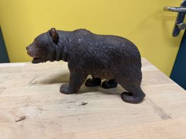 Bärenfigur Holz geschnitzt guter Zustand