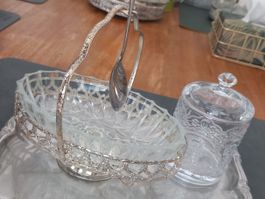 Mega Trio : Anbiete Schale / Glas Dose / Plateau