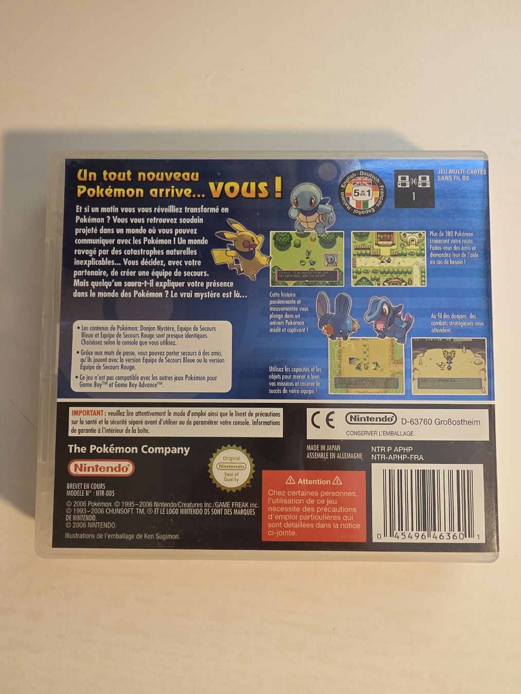 Nintendo Giochi: Pokémon Donjon Mystère Équipe de Secours Bleue DS FR – Usato da Tafers venduto da whereyogamesat 1