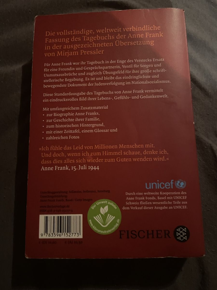Bücher: Anne Frank Tagebuch – Gebraucht aus Lenk im Simmental von banane50626 1