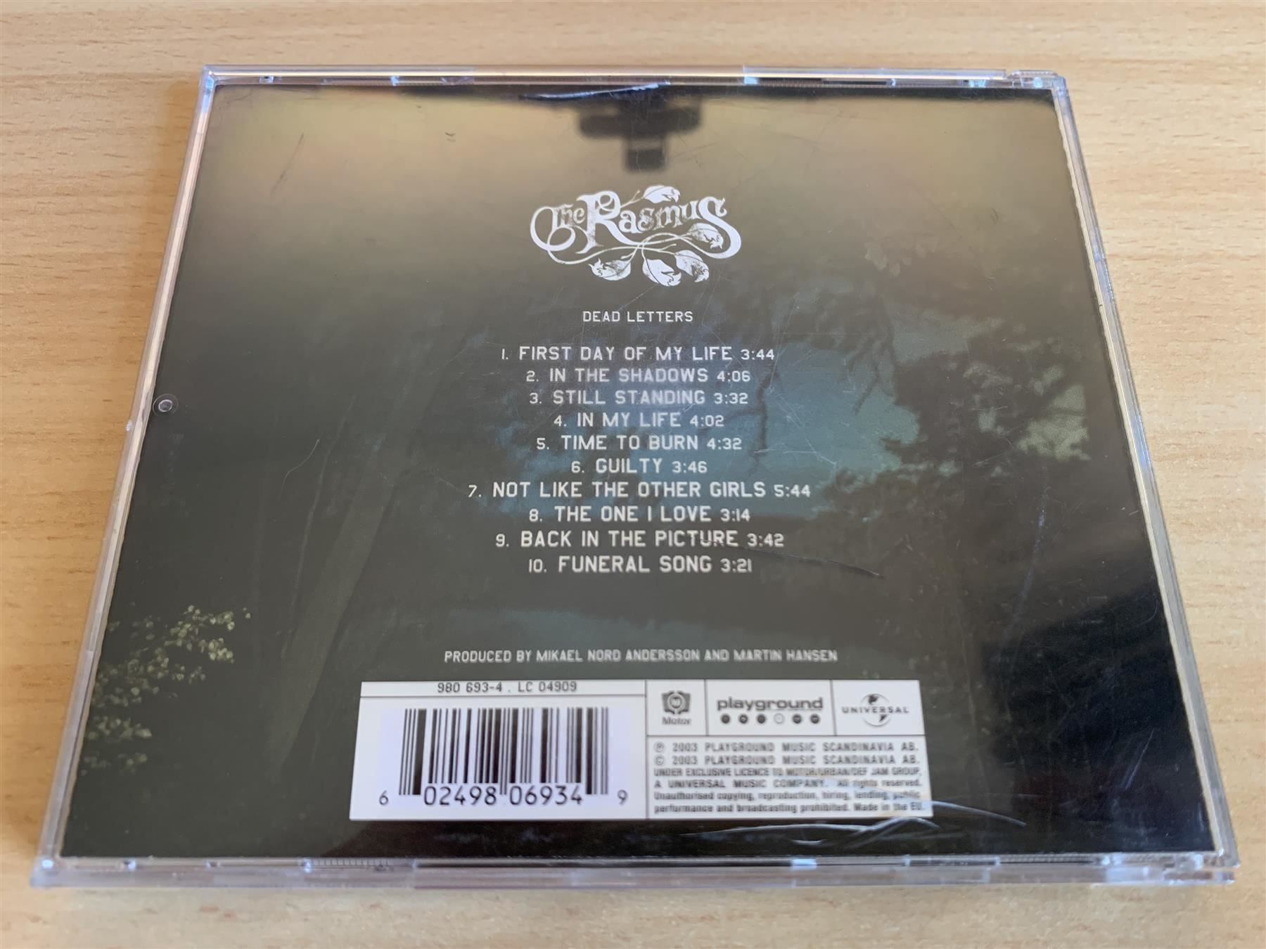CD: The Rasmus – Dead Letters – Usato da Rikon im Tösstal venduto da Alpenmutz 1