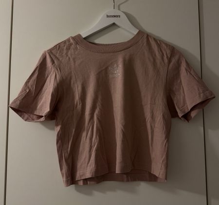 Adidas T-Shirt Crop Top altrosa, Grösse 34