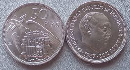 SPANIEN - ESPAÑA - 50 PESETAS 1957*59, UNZIRKULIERT - LOSE