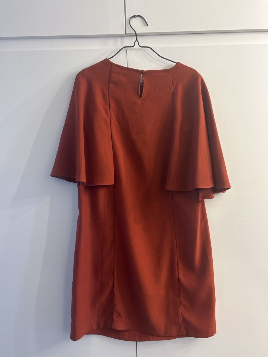 Mango Vestiti: Mango Terracotta Flutter Sleeve Dress - Size S – Usato da Marly venduto da redinaber 2