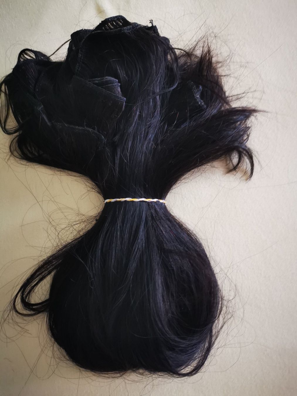 Parrucche: Mèches de cheveux naturels noirs - perruque / postiche – Usato da Courtepin venduto da mara_1808 8