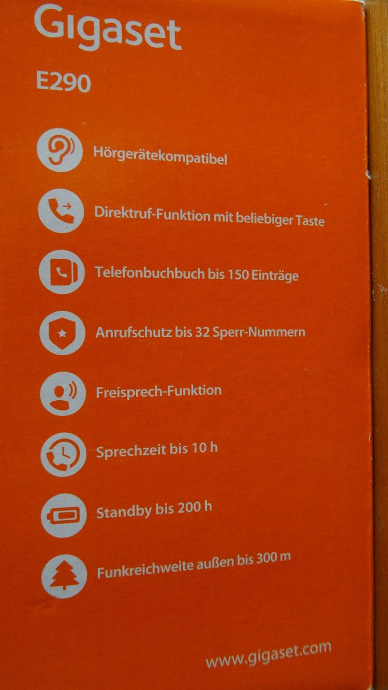 Gigaset Telefoni: Gigaset E290 Schnurloses Festnetztelefon – Usato da Solothurn venduto da w_keller_2008 2