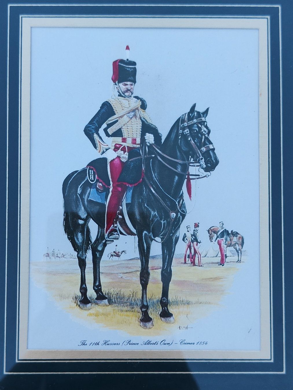 Poster & Bilder: schönes altes Bild von einem Husaren 1854 – Gebraucht aus Bauma von SwissMilitaria 1