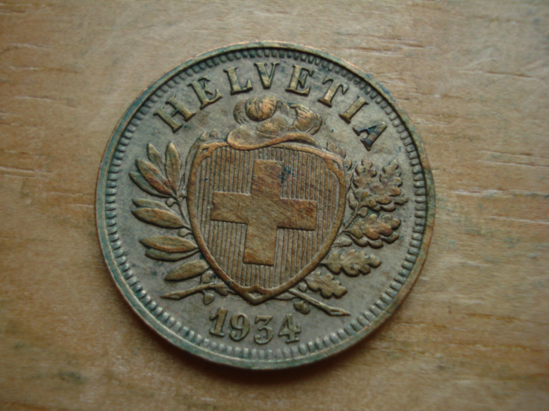 Tutti le monete: (W5) 2 Rappen 1934 – Usato da Erlach venduto da Net-Coins