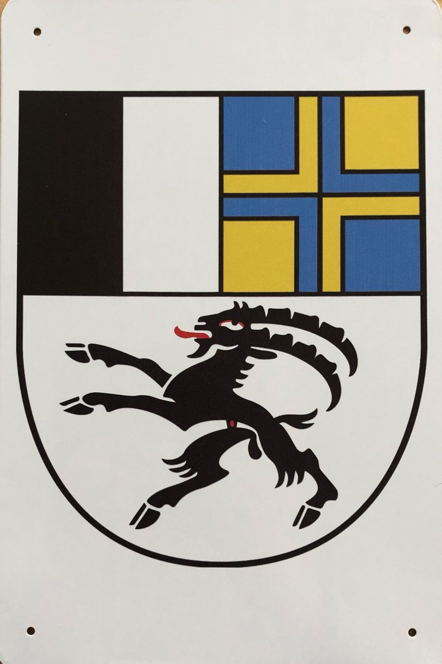Insegne: Graubünden Blechschild Kanton Steinbock Davos Engading Arosa – Nuovo e nell'imballaggio originale da Dättlikon venduto da easythings