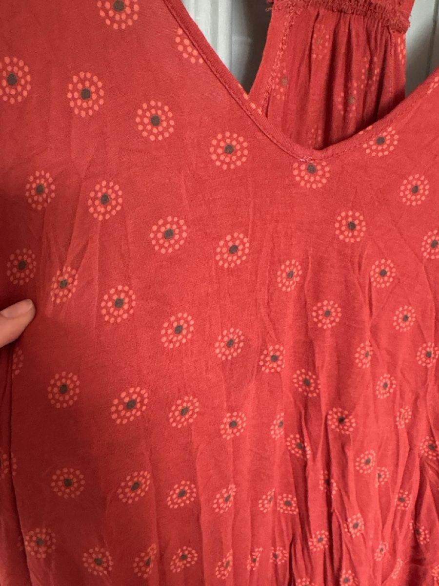 Gudrun Sjöden Top: Damen Top orange gemustert Grösse S getragen – Usato da St. Gallen venduto da froeschli10 1