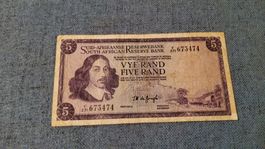 Suedafrika 5 Rand Banknote, Jahrgang unbekannt, Sammler