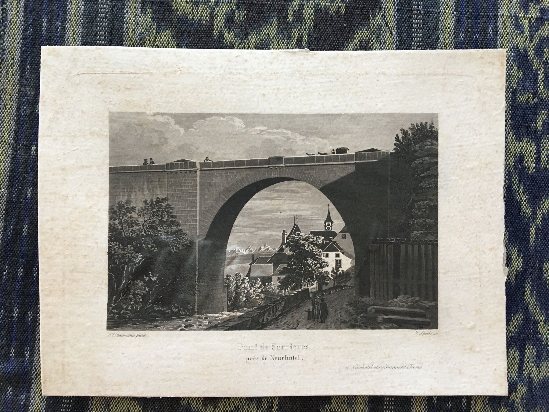 Incisioni: PONT DE SERRIERES – Usato da Bevaix venduto da bohrap