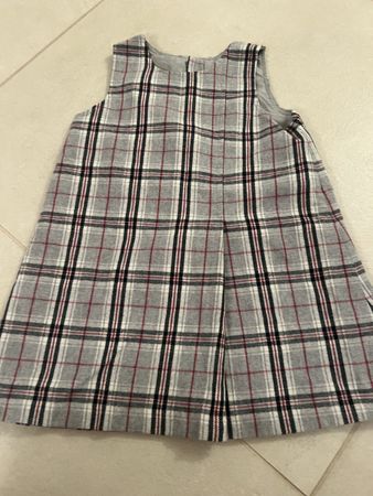 Schickes Mädchenkleid Gr. 92 Winter Herbst Karo Kleidchen