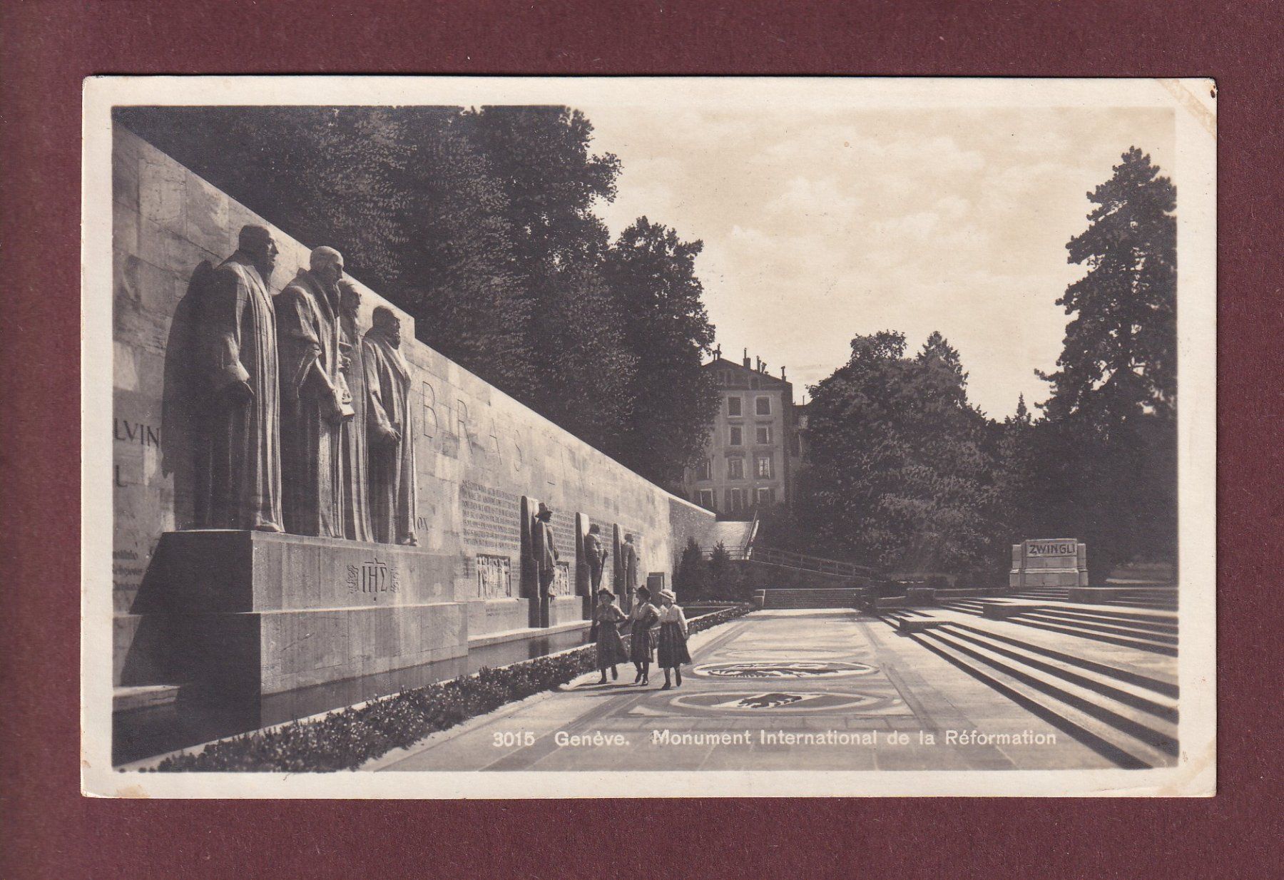 Ansichtskarten: GENEVE - Monument de la Réformation - 1925 – Gebraucht aus Pully von nicecards