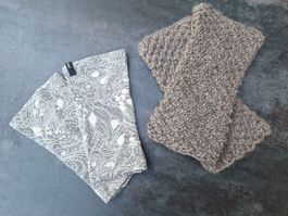 2 Paar Stulpen/"Hanteli", grau/braun