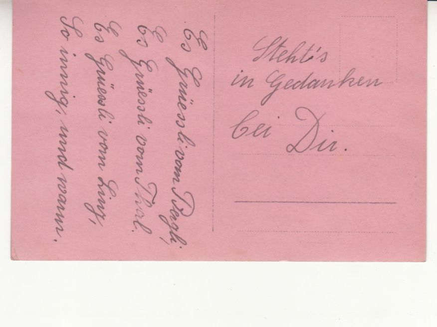 Cartoline postali: Kitschkarte Treues Gedenken ca. 1920 – Usato da Bürglen TG venduto da StampGraf 1