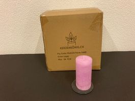 Kerzen 6,8 x 14 cm, Karton mit 24 Stk, Aktions-Preis, Lila
