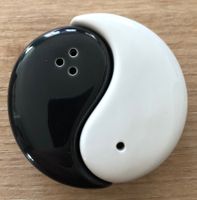 Yin Yang Salz & Pfefferstreuer Set Keramik schwarz weiss NEU