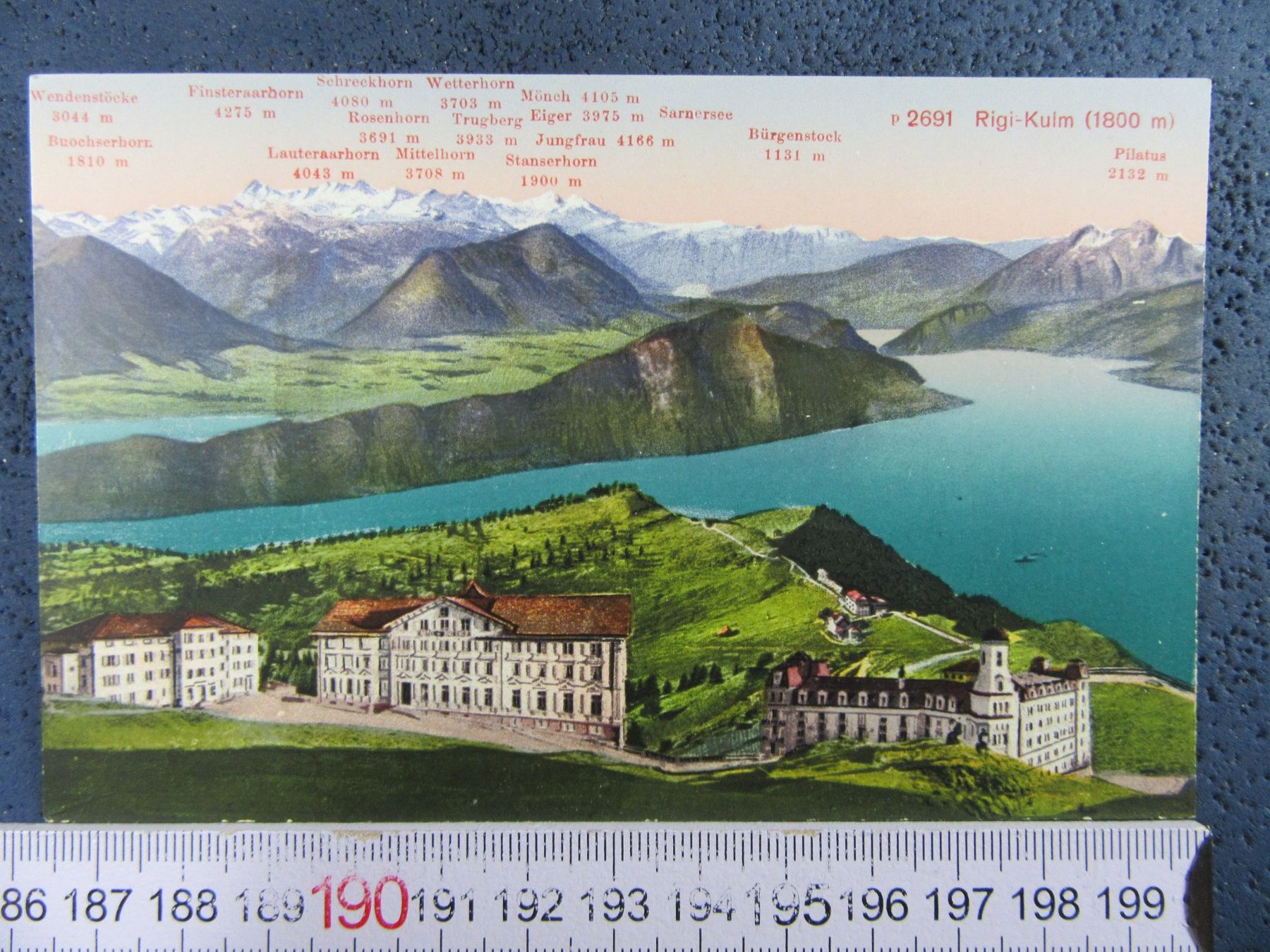 Cartoline postali: RIGI-KULM  MIT ALPEN PANORAMA SZ AK – Usato da Ettingen venduto da Hausi4711