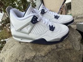 NEU! AIR JORDAN 4 RETRO (GS) WHITE/MIDNIGHT NAVY
