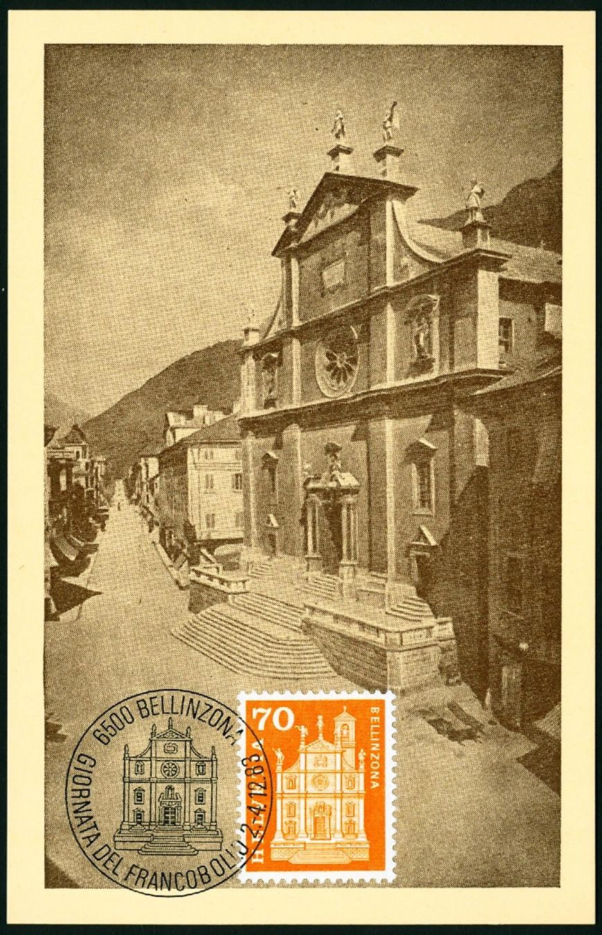 Tous les timbres: 1983_AK-Kirche Bellinzona; SBK 365; SS TdB 2. - 4.12.1983 – Neuf (Voir description) à Thun par Nissan