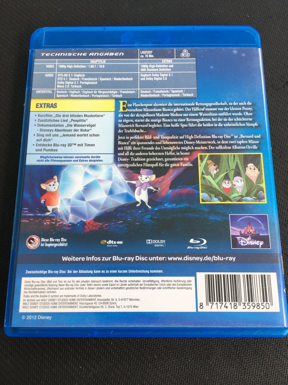 Tutti i DVDs: Bernard und Bianca [Blu-ray] – Usato da St.Gallen venduto da MedienJoe 1