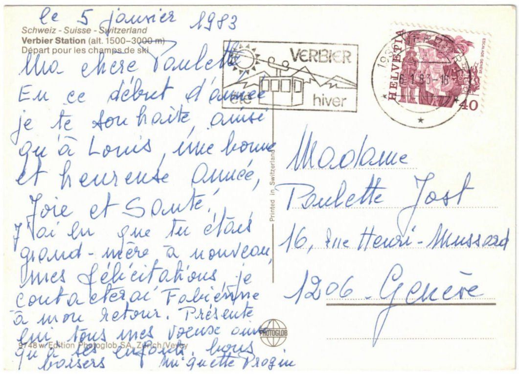 Cartoline postali: Verbier mit Gondelbahn – Usato da Binningen venduto da Mountainrider 1