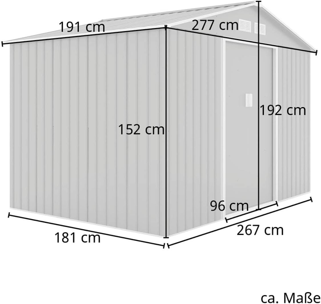 Gartenhäuser & Gewächshäuser: HATTORO S200 Gerätehaus 7,3 m³ Anthrazit – Neu und originalverpackt aus Bottighofen von zaap 2
