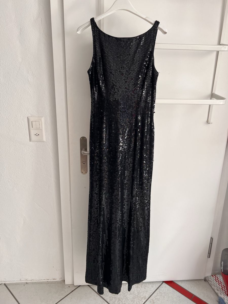 Vestiti: Abendkleid Pailletten schwarz lang Grösse M – Usato da Solothurn venduto da Brini06