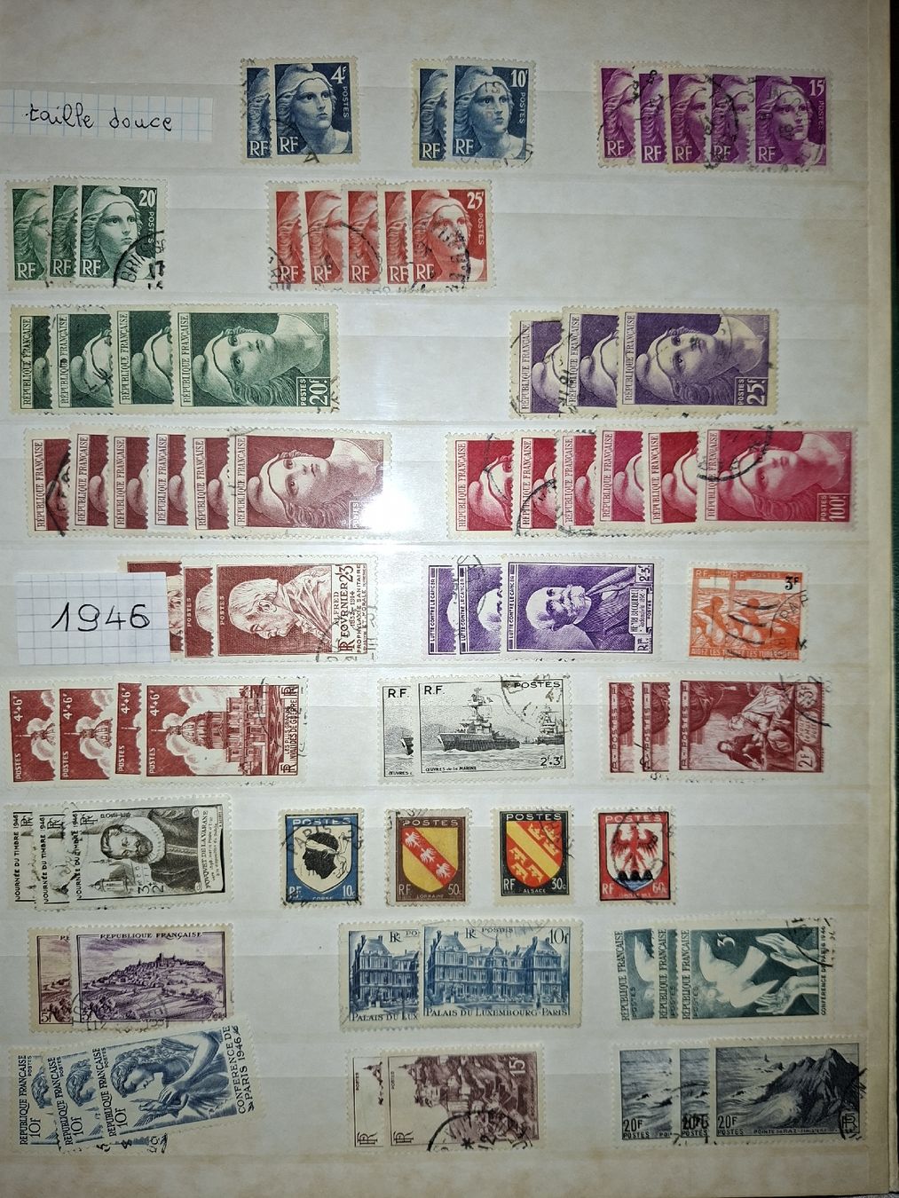 Alle Briefmarken: Markensammlung Frankreich  – Gebraucht aus Balgach von SIMEON27 2