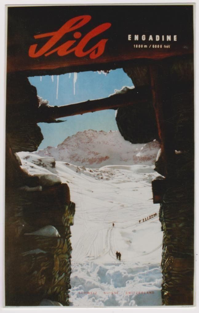 Foto & Immagini: SILS ENGADIN SKI 1950 - Original Plakat – Usato da Blonay venduto da postercollection