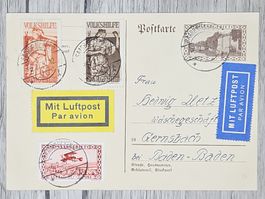 CL07 Carte Postale + Timbre Allemagne / Saargebiet 1935