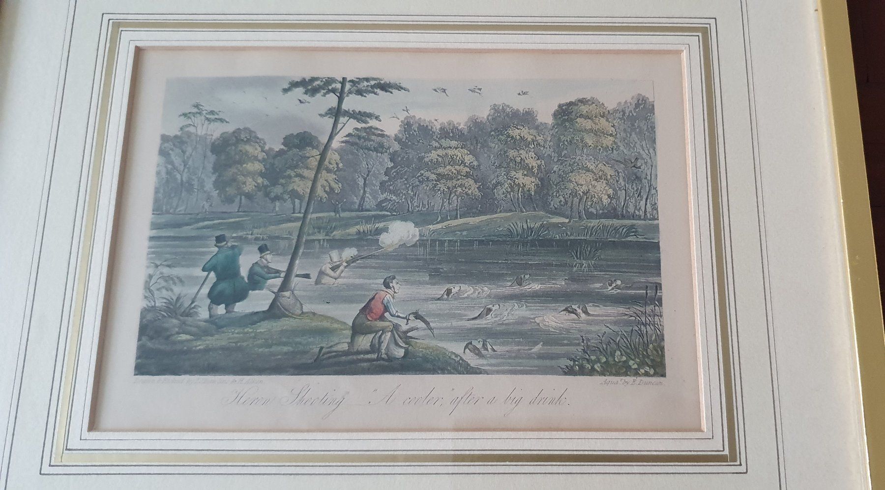 Stiche: Bild - Kupferstich coloriert, England Jagd – Gebraucht aus Kreuzlingen von Rschweiz1 2
