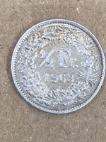 SVIZZERA 1/2  FR MONETA IN ARGENTO 1963 usata - circolata